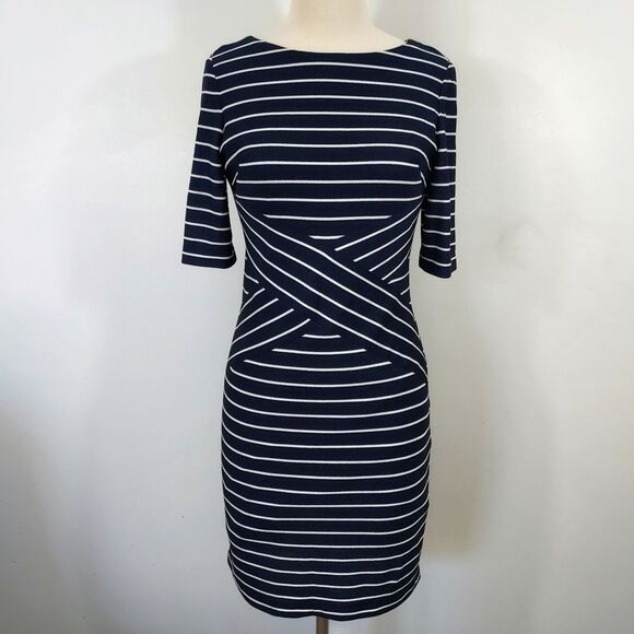 Jessica Howard Sheath Dress Womens Size 10P Stretch Lined Short Sleeve Career - Picture 2 of 12